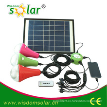 15W hora laborable larga solar led sistema de iluminación, sistema de iluminación solar hogar